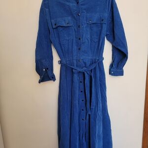 VINTAGE Royal Blue Long Sleeve Dress